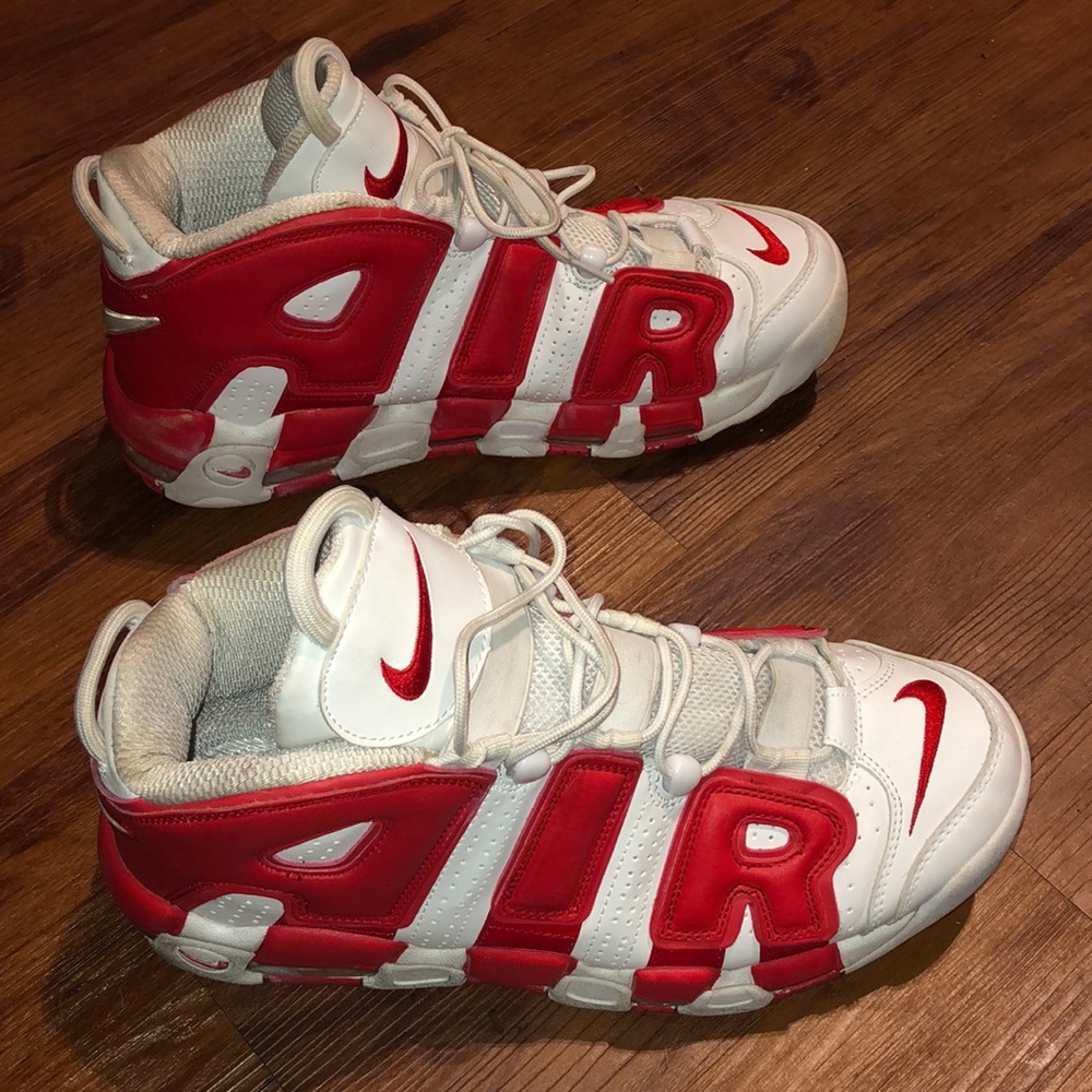 Nike More Uptempo Red/White